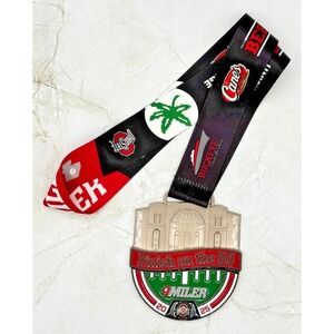 The Ohio State 4 Miler 2025 Finisher Medal  OSU Buckeyes Finish On The 50 in EUC
